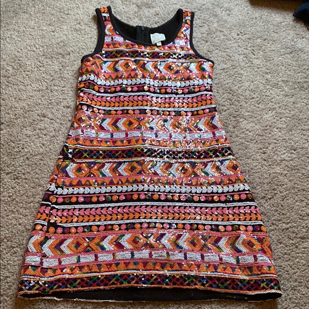 Ella Moss Orange Sheath Dress Sleeveless Casual